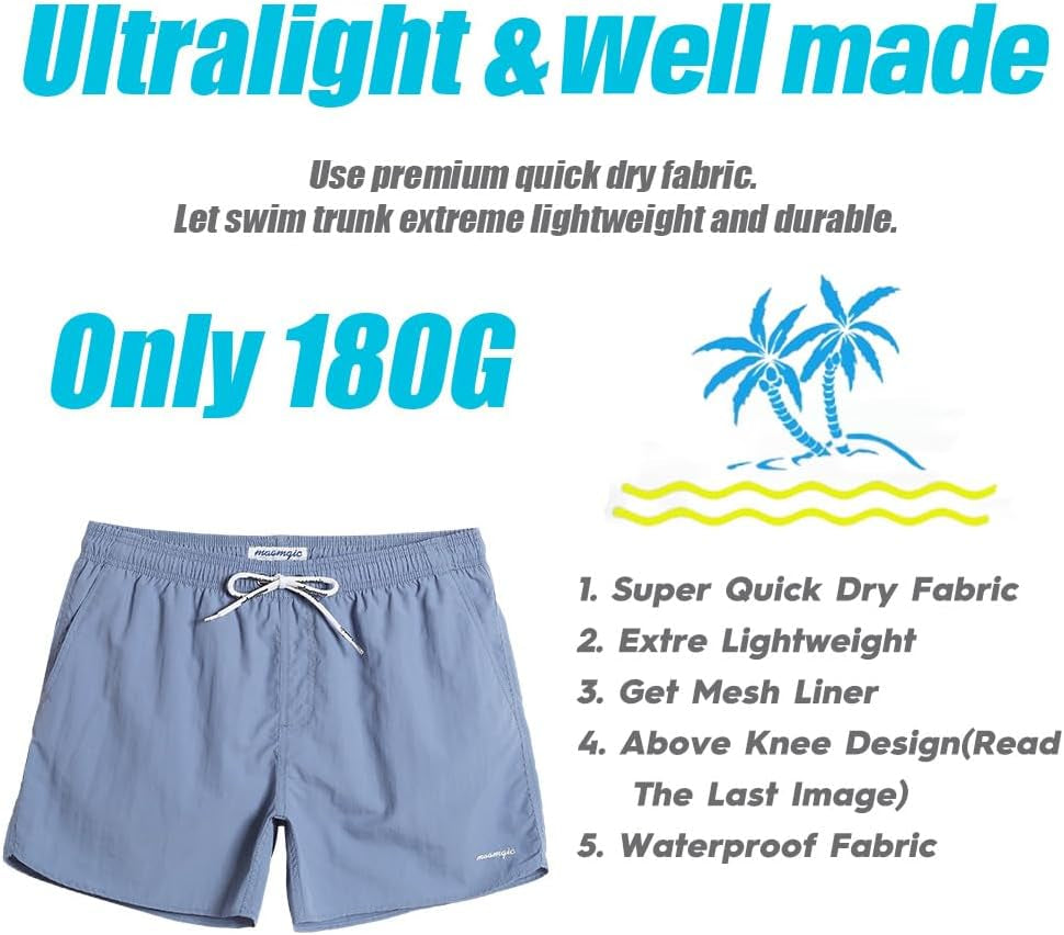 Beau Men SwIm Shorts w Mesh Lining