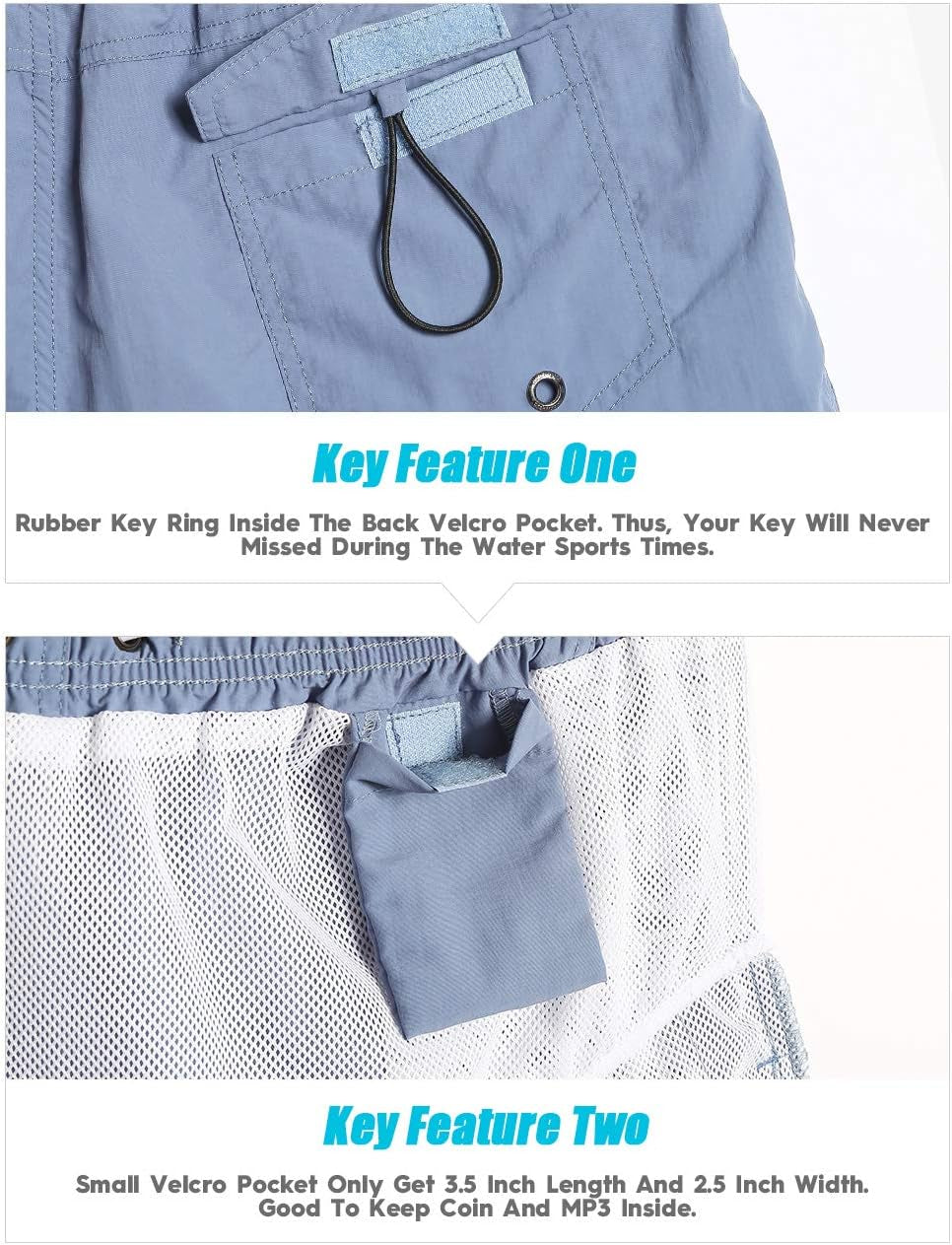 Beau Men SwIm Shorts w Mesh Lining