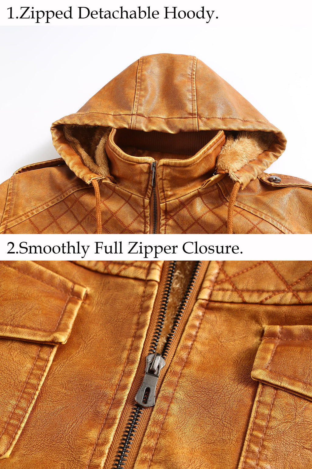 Vintage Leather Zip 