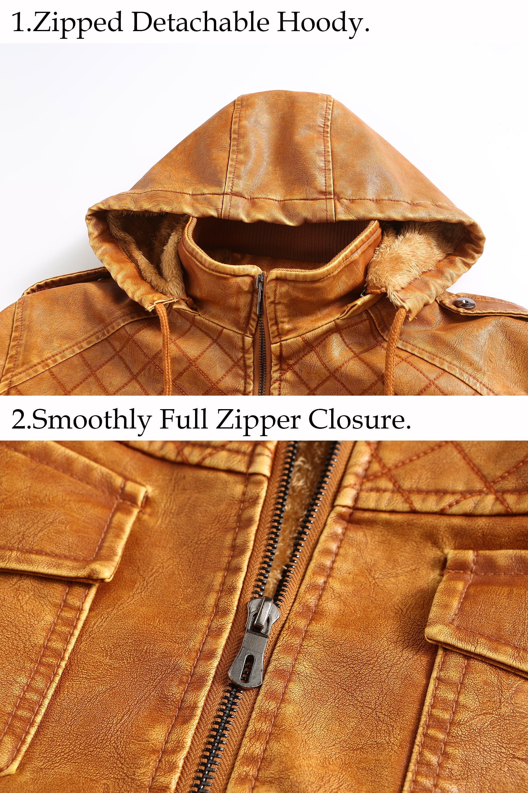 Vintage Leather Zip 